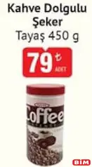 TAYAŞ KAHVE DOLGULU ŞEKER 450 G